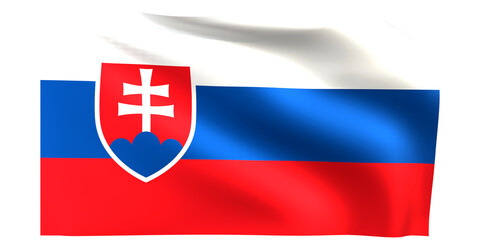 Fototapeta premium Slovakia flag 3d render.