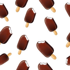 pattern, vector, ornament, ice cream, ice cream vector, textile, food vector, chocolate ice cream, chocolate