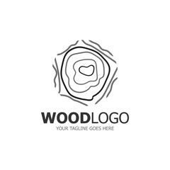 wood logo based design vector template