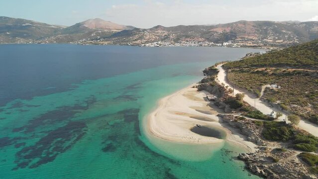 The beach Megali Ammos of Marmari in Evia, Greece