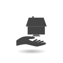  Home care icon with shadow