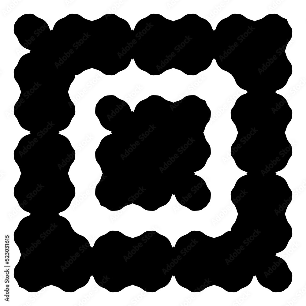 Poster black and white geometric creative pattern and design in square format
