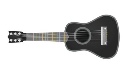 Obraz na płótnie Canvas Black classic guitar. vector illustration