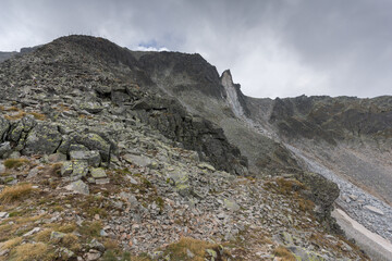 Landscape of Rila mountain near Musala peak, Bulgaria