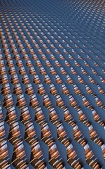 Naklejka premium colourful harbor lights with ripples from water reflection pattern and design