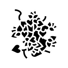 bougainvillea liana glyph icon vector. bougainvillea liana sign. isolated symbol illustration