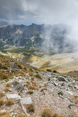Landscape of Rila mountain near Musala peak, Bulgaria