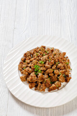 fried Italian sausage of freshly ground pork meat