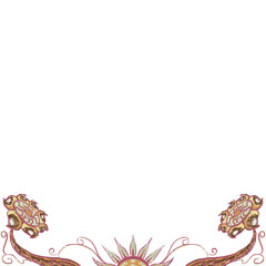social media border frame decoration design fantasy