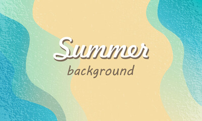 Summer abstract background, top view of the beach with grunge waves, vector illustration for web, site, banner, poster, greeting card, book cover, booklet print, flyer