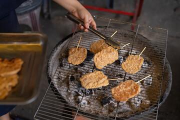 Close up Grilled Pork, Grilled Pork Thailand