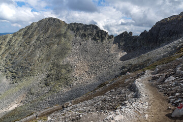 Landscape of Rila mountain near Musala peak, Bulgaria