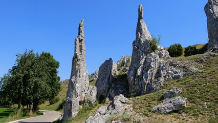 Steinerne Jungfrauen im Eselsburger Tal bei Herbrechtingen auf der Ostalb