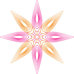 Stars flower butterfly nature flower design