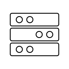 Center, data, hosting, server line icon. Outline vector.