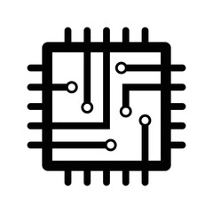 processor, cheap icon. Simple editable vector graphics.