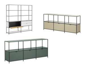 steel cabinet furniture Wooden with separate storage drawers with cut out isolated on background transparent