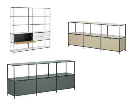 steel cabinet furniture Wooden with separate storage drawers with cut out isolated on background transparent
