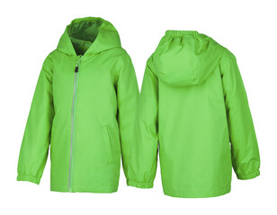 jacket winter coat with fur hoodwith cut out isolated on background transparent
