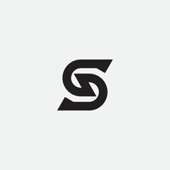 Initial letter S, GD or SGD monogram logo template.