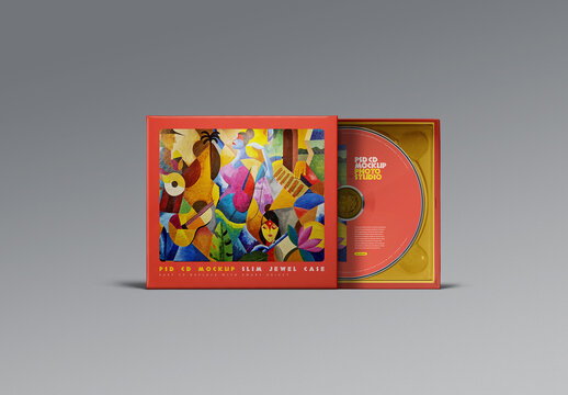 CD Mockup Cardboard Box Jewel Case
