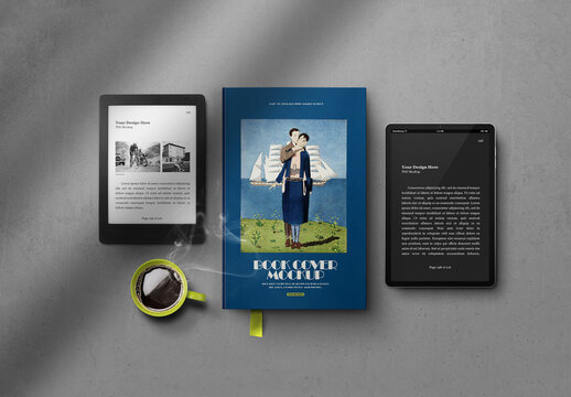 E-Book Reader Mockup Tablet Mini Scene