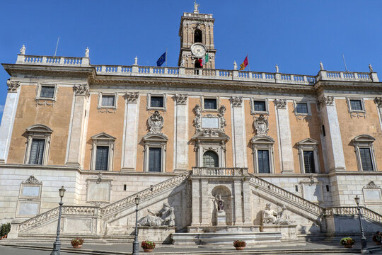 The Campidoglio, also known as Monte Capitolino (Mons Capitolinus), representative office of the municipality of Rome, Italy