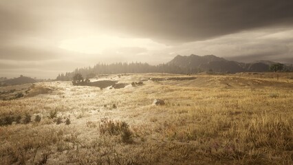 Obraz premium mist in the mountains