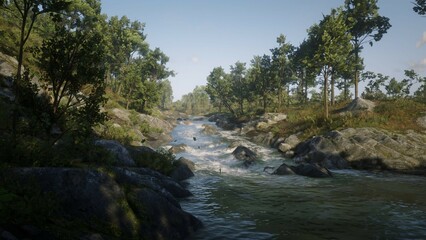 river in the forest