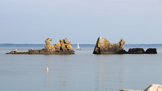 atlantic littoral in morgat in brittany (france) 