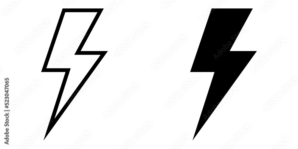 Poster ofvs85 outlinefilledvectorsign ofvs - lightning bolt vector icon . isolated transparent . flash sign