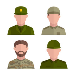 Army icon set illustration