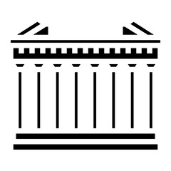 Athens greece landmark parthenon building - solid icon