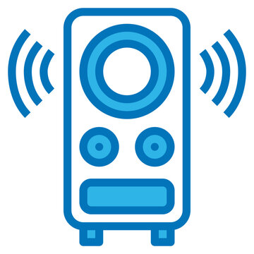 Speaker Music Song Computer Accessory - Blue Icon