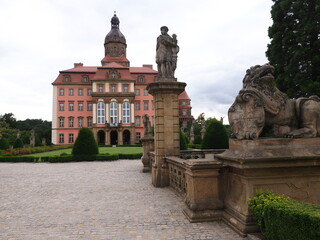 Fototapeta na wymiar Książ Castle with sculptures, Wałbrzych Poland