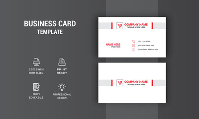 Corporate Business Card Design. Card Design. Photos & Vector Standard Template	