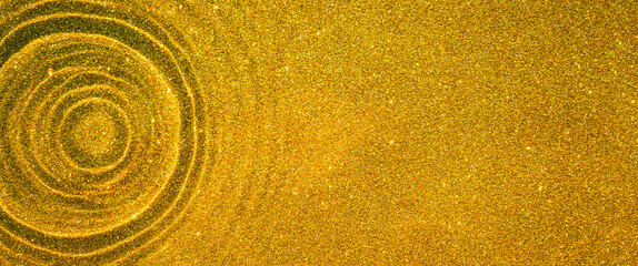 Golden sparkling backdrop with wave texture and water ripples, for premium advertising