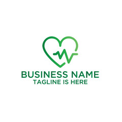 Creative hart Health Care Concept business Vector logo design template
