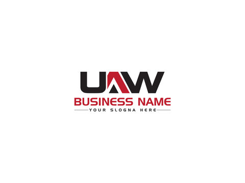 Minimalist UAW Logo Letter, Colorful uaw Logo Icon Vector Image Design For Business Or Brand