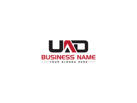 Minimalist UAD Logo Letter, Colorful uad Logo Icon Vector Image Design For Business Or Brand