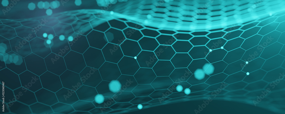 Poster concept of network, connection technologies, internet communication. 3d render.
