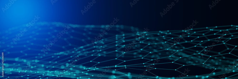 Poster internet, social networks. blockchain technology concept, artificial intelligence, big data, neural 