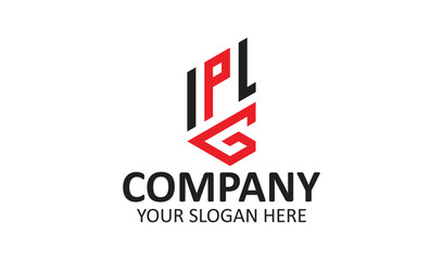 Fototapeta premium IPLG logo, IPLG letter, IPLG letter logo design, IPLG Initials logo, IPLG linked with circle and uppercase monogram logo, IPLG typography for technology, IPLG business and real estate brand. IPLG