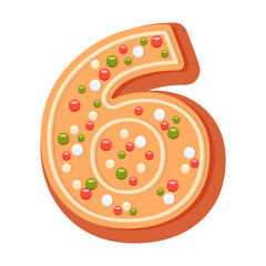 Christmas gingerbread cookie number 2 Illustration