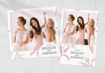 Pink White Flowers Photo Booth Layout