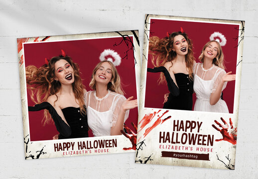 Halloween Photo Booth Card Layout