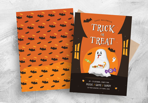 Halloween Trick or Treat Flyer Poster