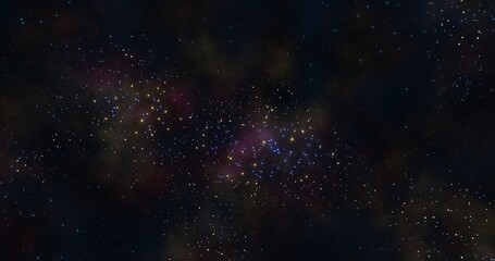 Nebula background. Galaxy in the universe. 3d rendering.	