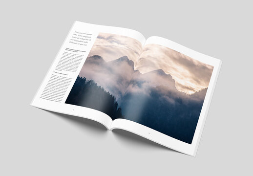 Open Spread Brochure/Magazine Mockup