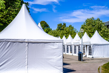 new entertainment tent at a meadow